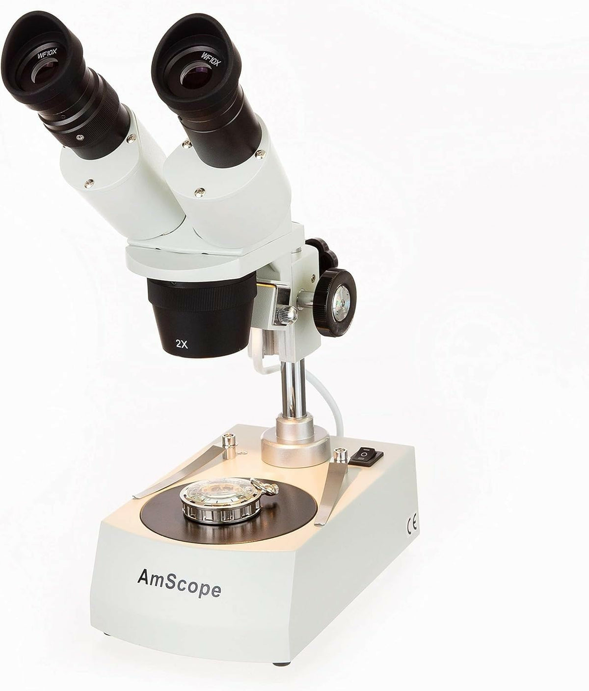 AmScope SE306R-PZ Forward Binocular Stereo Microscope, WF10x and WF20x