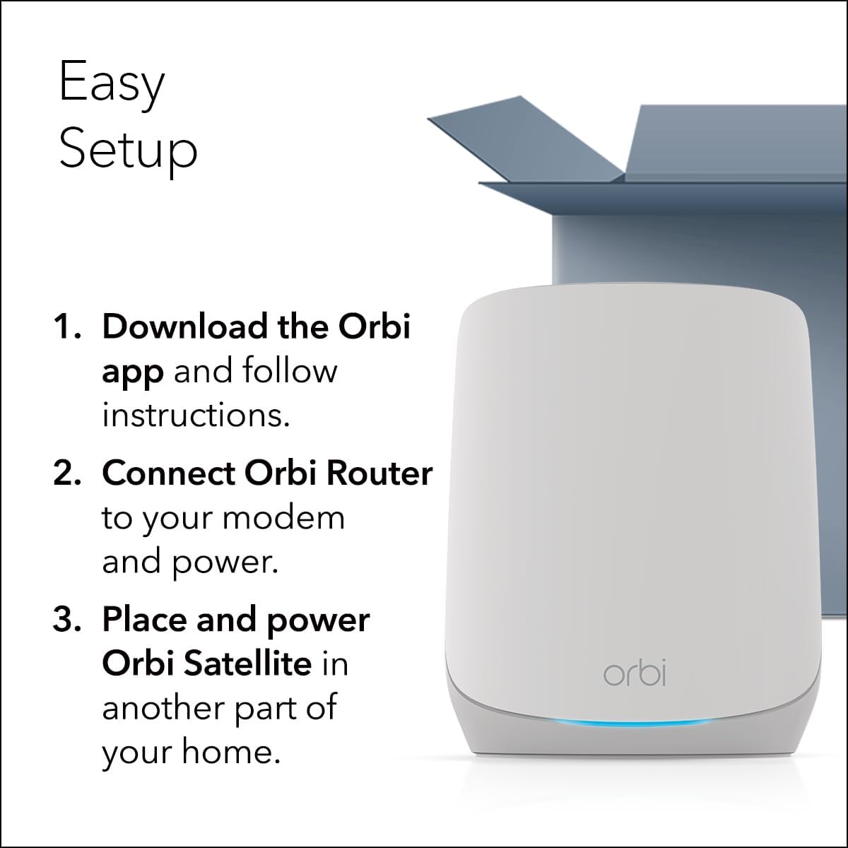 NETGEAR Orbi Whole Home Tri-Band WiFi 6 Mesh Network System (RBK752P) â Router with 1 Satellite Extender, Security Features, Coverage up to 5,000 sq. ft., 75 Devices, AX5200 802.11ax (Up to 5.2Gbps)