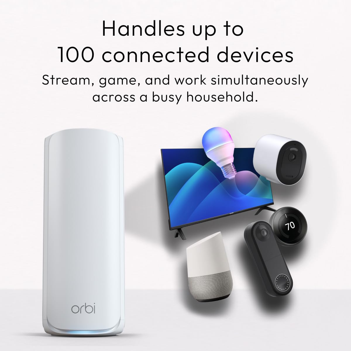 NETGEAR Orbi 770 Series WiFi 7 Mesh System, Up to 8,000 sq ft., 3 Pack