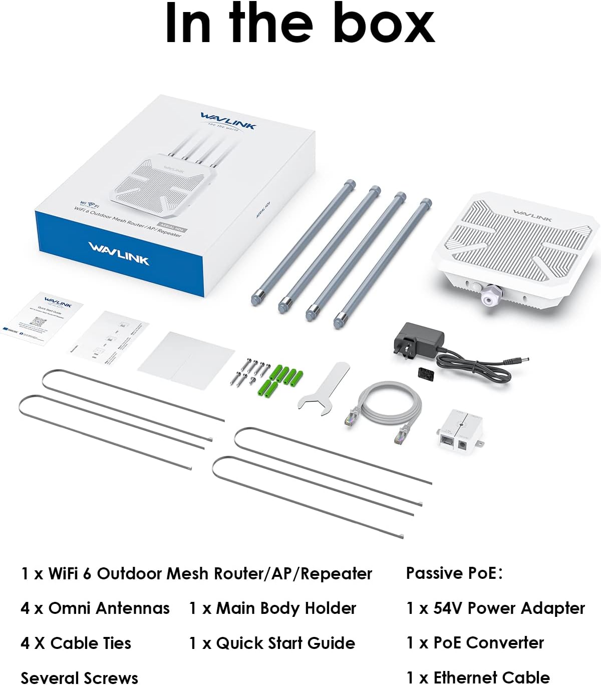 2026 WAVLINK AX1800 Outdoor WiFi 6 Extender Long Range, IP67 Weatherproof