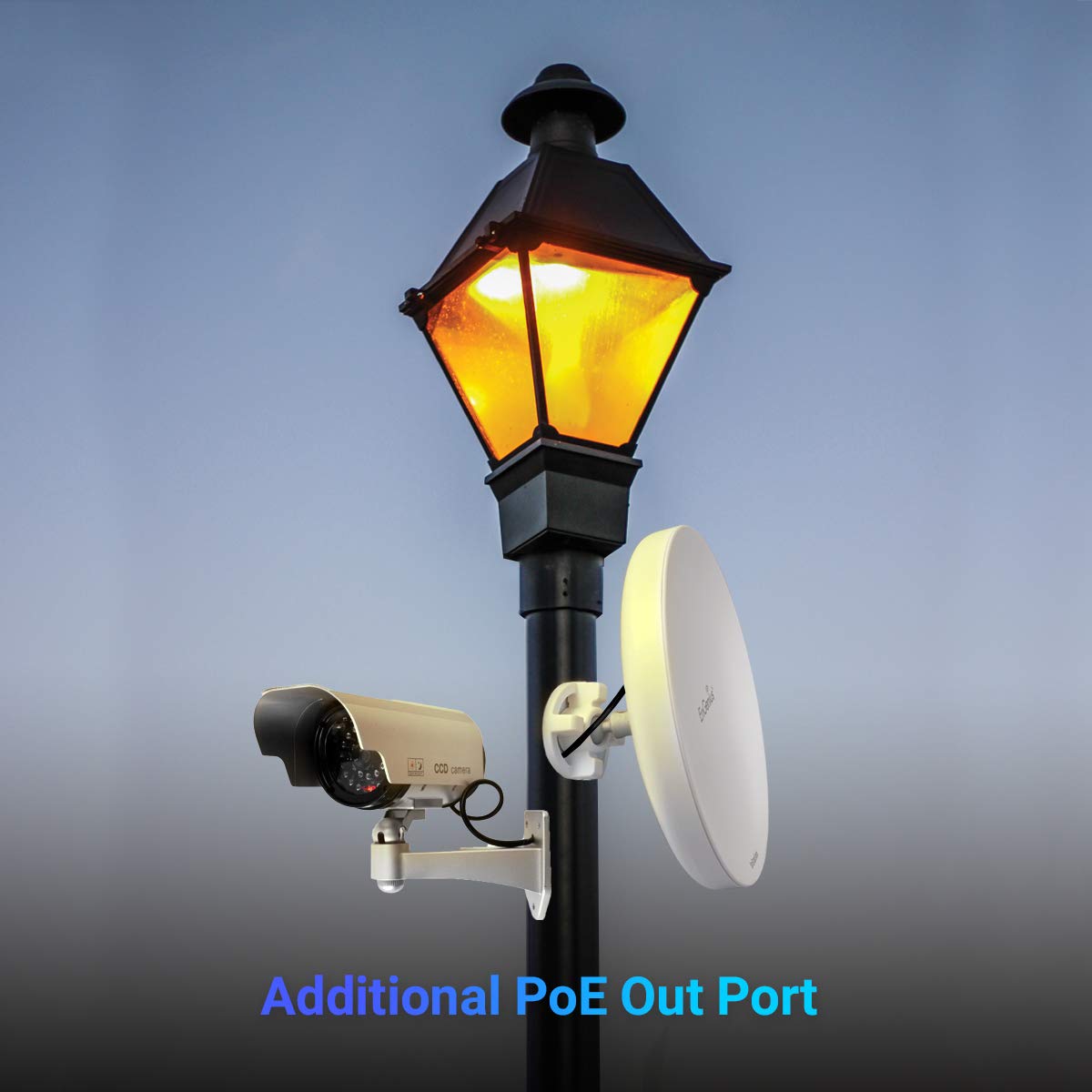 EnGenius Technologies Wi-Fi 5 Outdoor AC867 5Ghz Wireless Access Point/Client Bridge, Long Range, PTP/PTMP, IP55, 26dBm Transmit Power with 19dBi Directional Antennas, GigE Port (EnStation5-AC)
