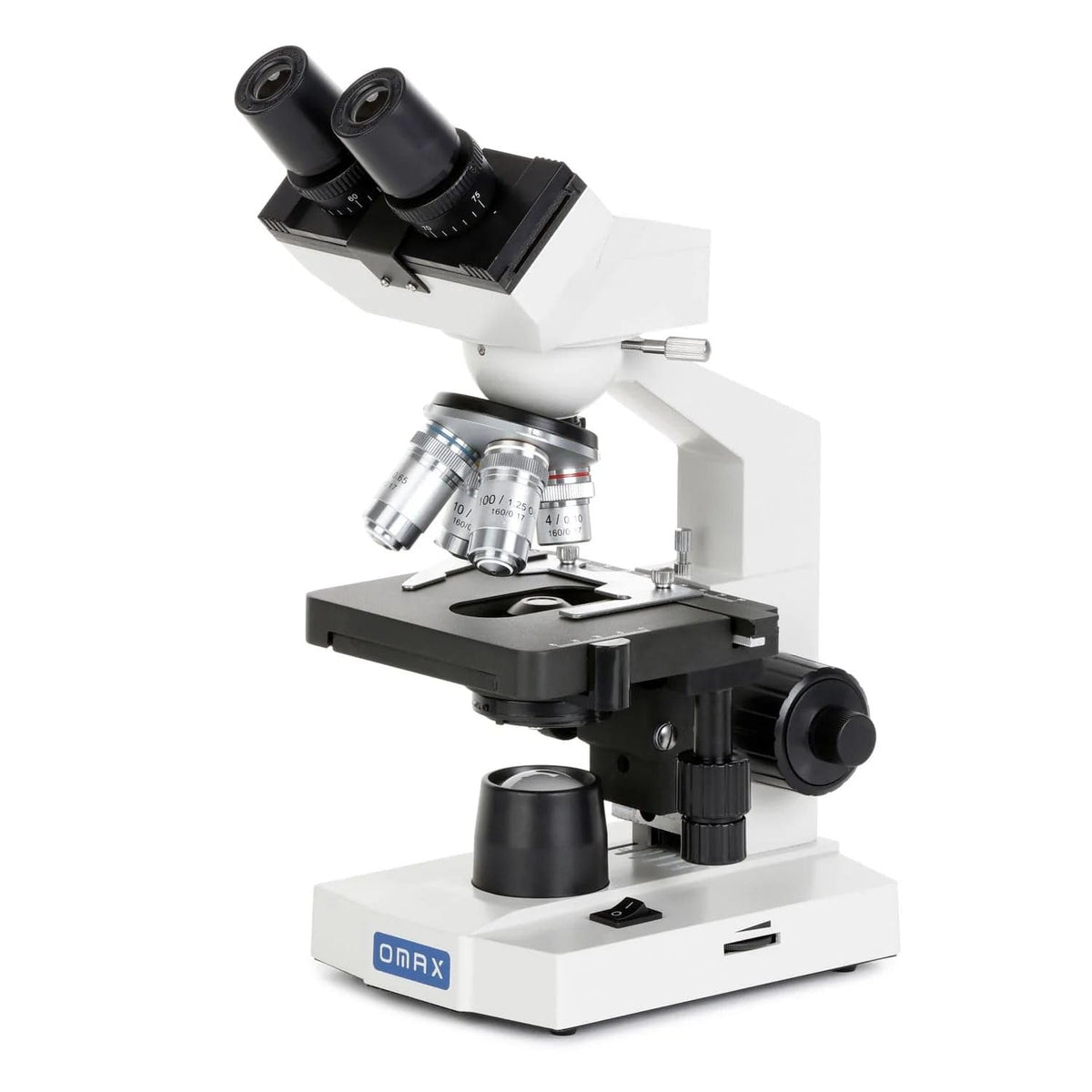 OMAX M82E Series Binocular Biological Compound Microscope 40X-2000X Magnification Lab LED with Mechanical Stage