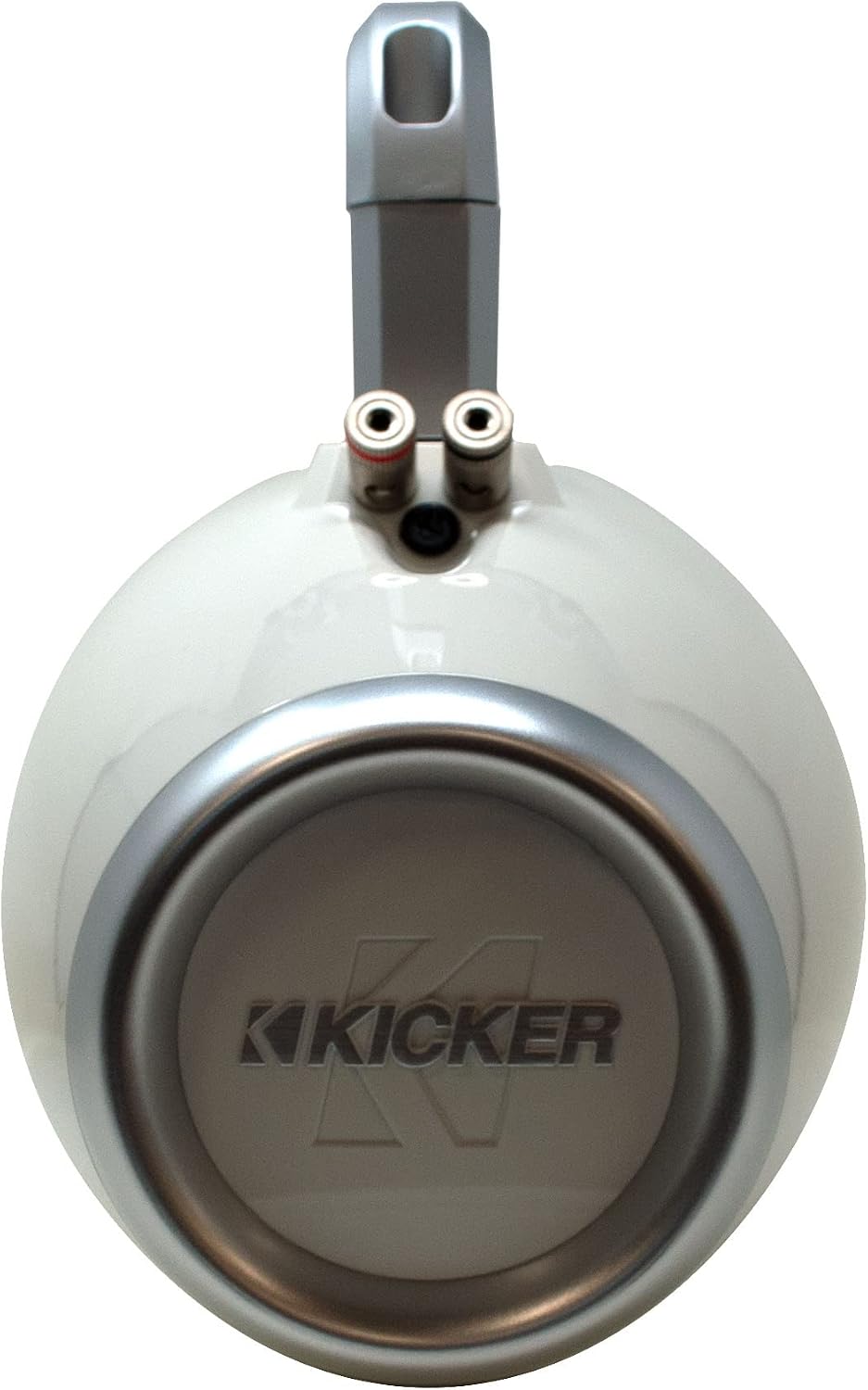 KICKER KMXL Tower Speaker Bundle - 8" Horn-Load Marine Wake Tower Speaker Pods with RGB LEDs, White, Pair