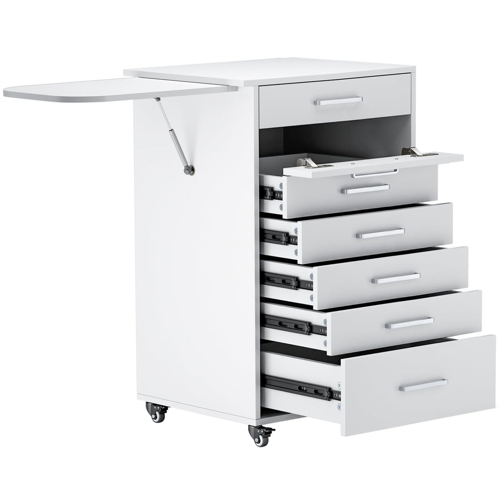 Medical Medical Rolling Crash Cart with CPR Board, IV Pole, Oâ Holder, 5 Drawers & Dividers, Mobile Emergency Cart for Hospital Clinic, 24.4" W x 18.5" D x 36.2" H (with 5 Drawers)