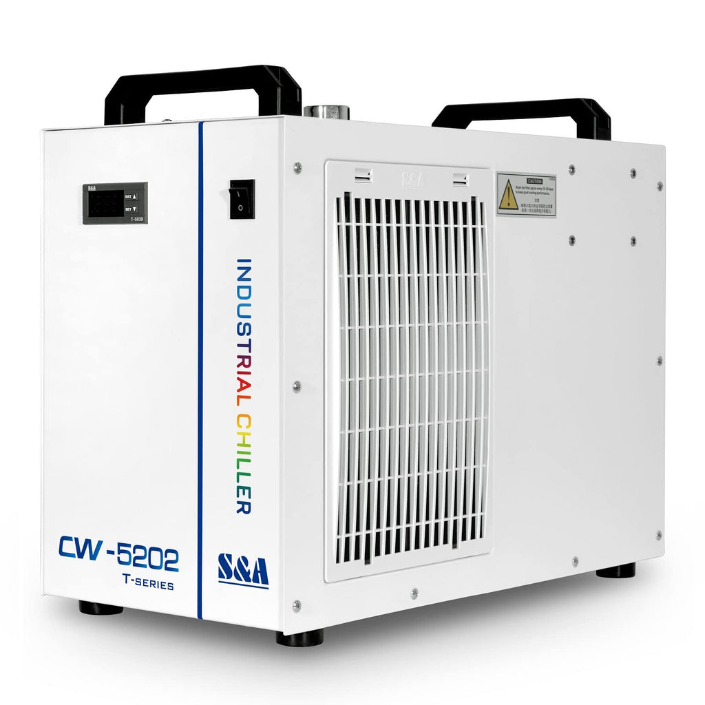 S&A CW-5200DH 7L Industrial Water Chiller,0.9HP,3.43gpm,5699 BTU/h,for 60W to 150W CO2 Laser Engraving & Cutting Systems