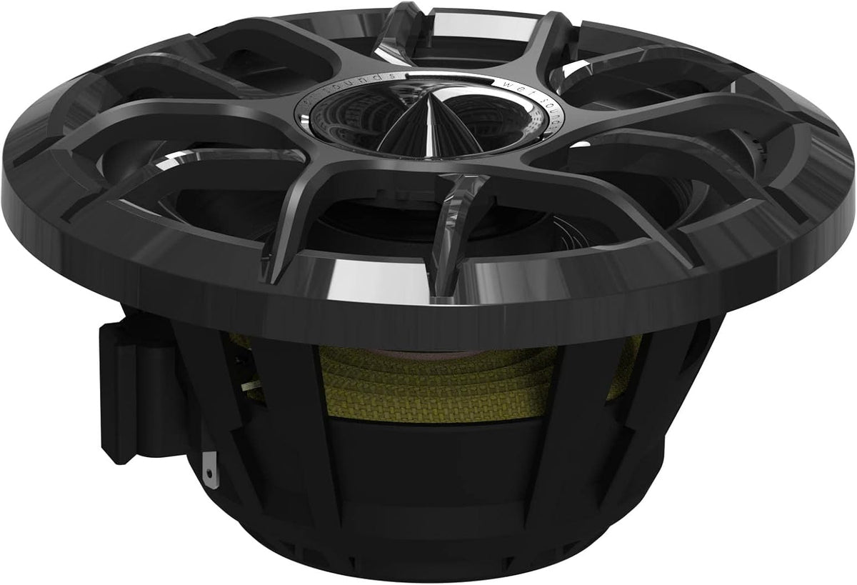 Wet Sounds Zero Series - 2 Pairs ZERO-6-XZ-B Black 6.5" Neodymium Powersport & Marine Speakers with Horn-Loaded Titanium Tweeters, Pair