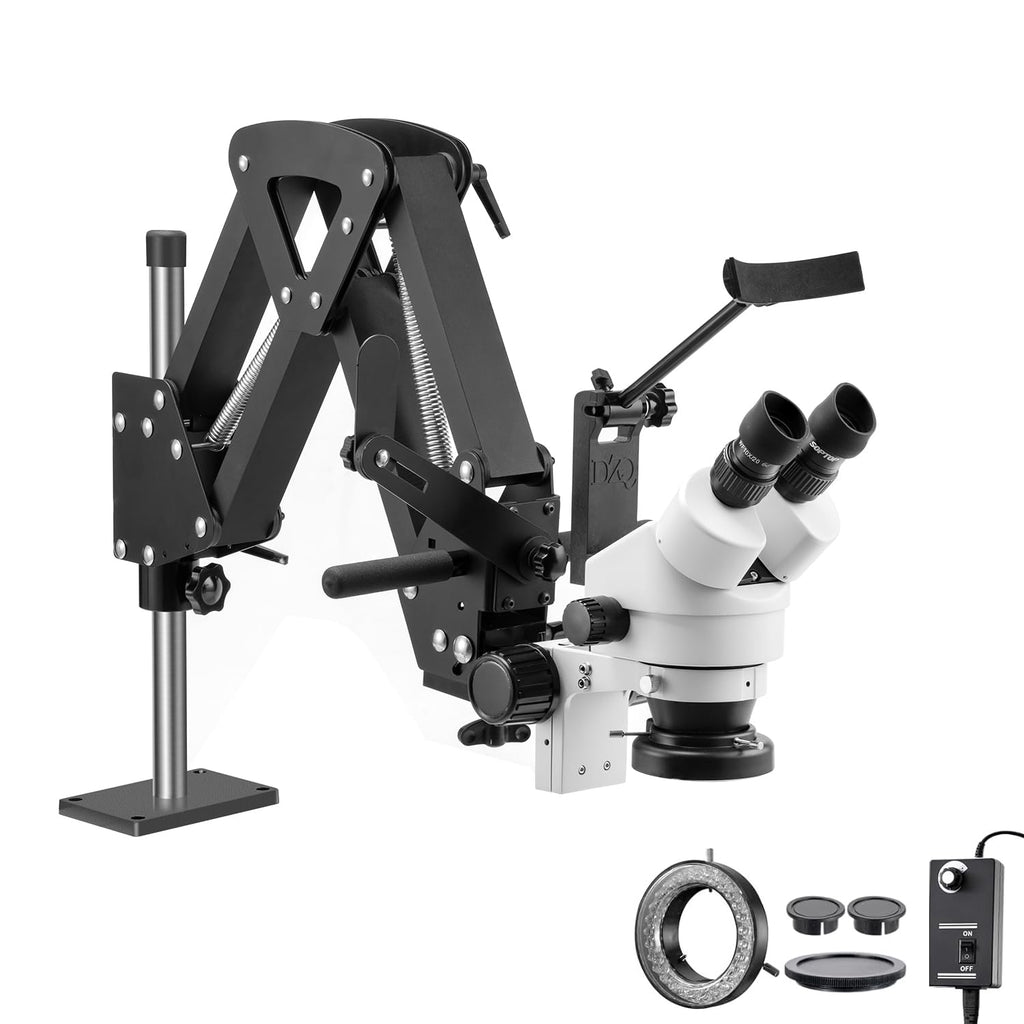 DZQ ZQ-1 Multi-Directional Microscope 7X-45X Magnification 0.5X Barlow Lens