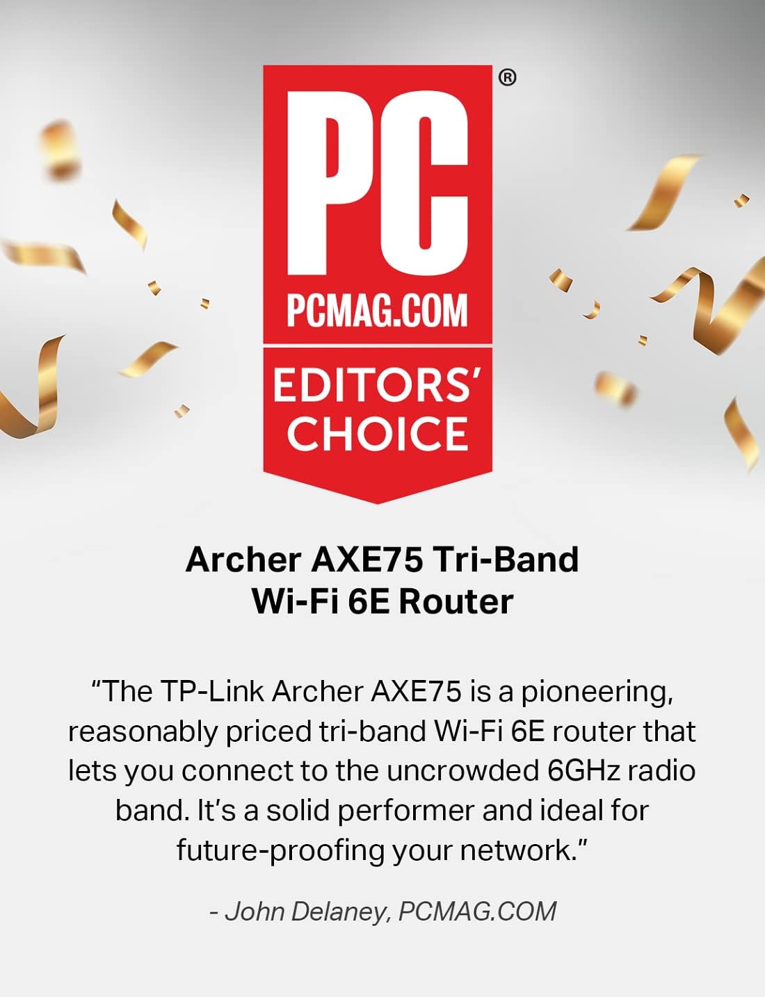 TP-Link AXE5400 Tri-Band WiFi 6E Router, 2025 PCMag Editors' Choice