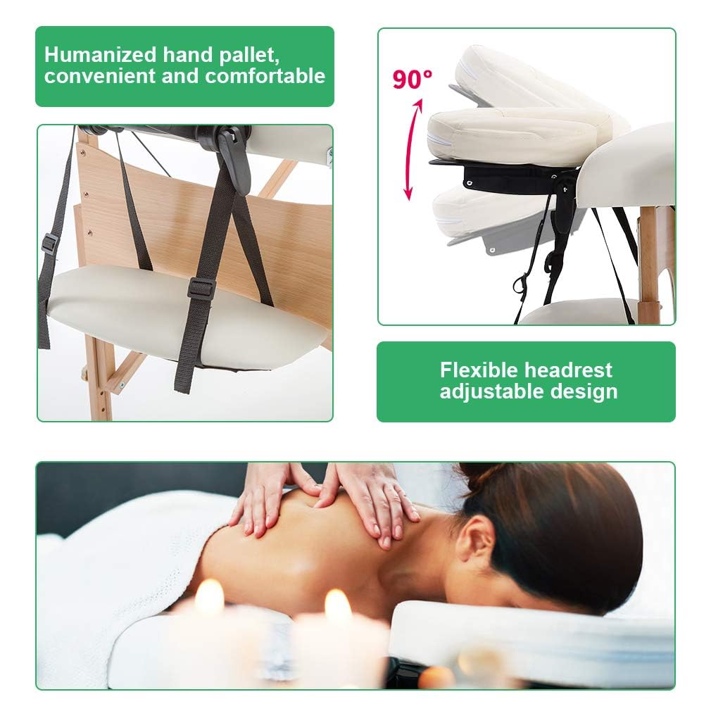 BestMassage Massage Bed Portable Folding Massage Table 24" Wide,Black