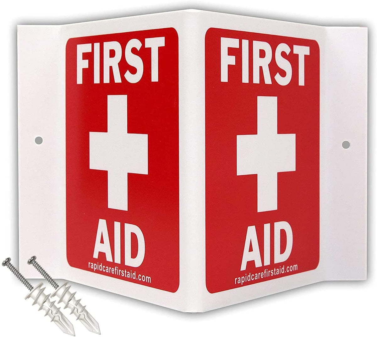 Rapid Care First Aid 80098 3 Shelf All Purpose First Aid Kit Cabinet, Class A+, Exceeds OSHA/ANSI Z308.1 2015, Wall Mountable