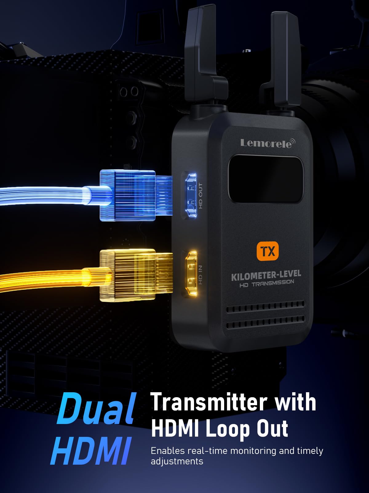 Lemorele Wireless HDMI Transmitter Receiver 1080P 50ms Low Latency 656ft