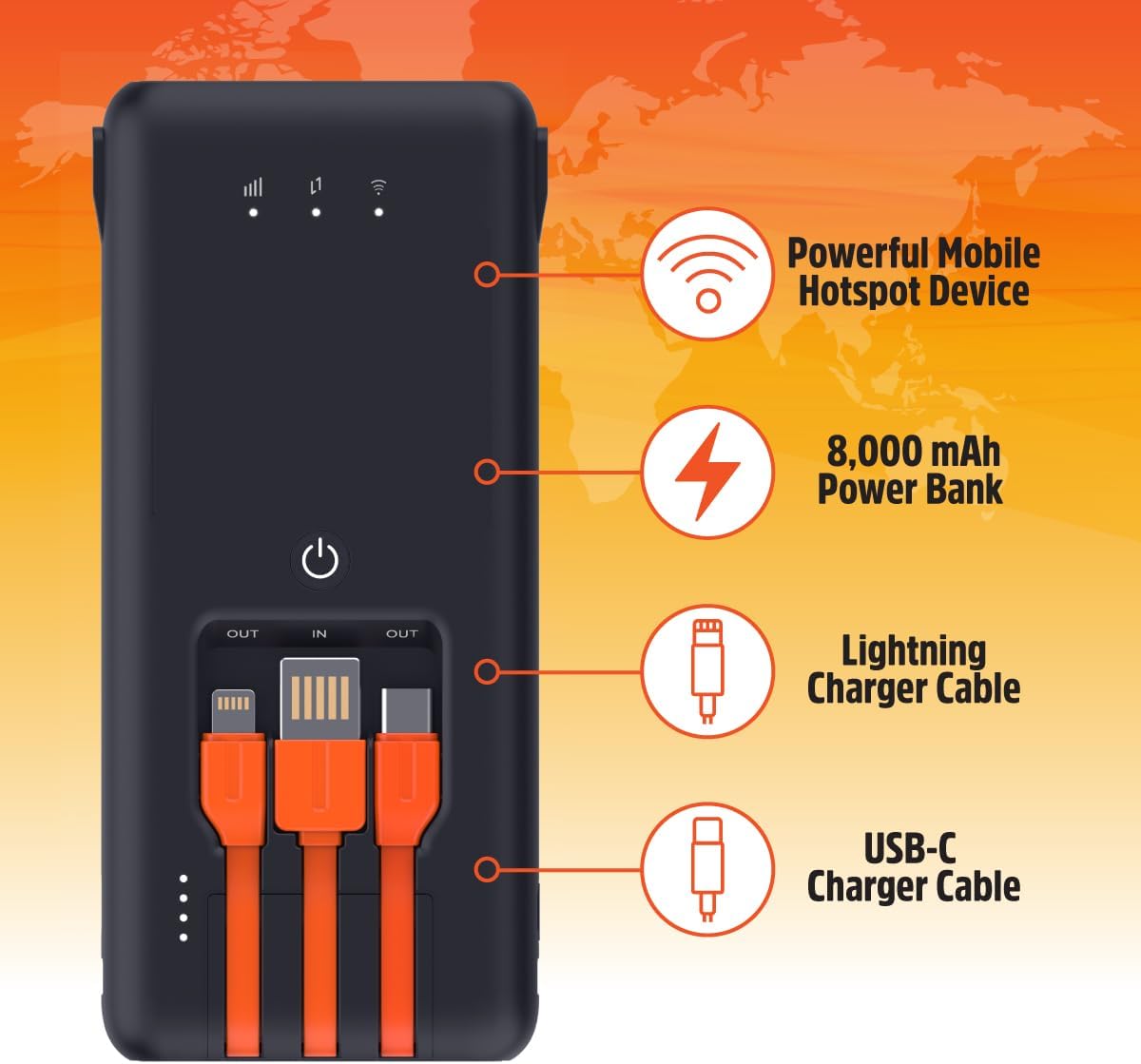 Solis Go, Mobile WiFi Hotspot & Powerbank with 1GB/Monthly + 30GB Data