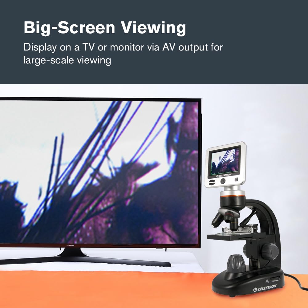 Celestron TetraView LCD Digital Microscope with 180Â° Swivel Screen