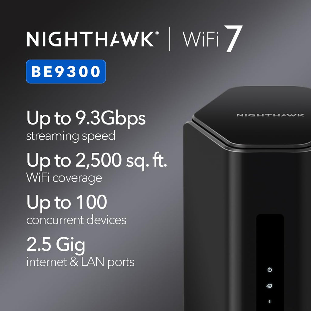 NETGEAR Nighthawk WiFi 7 Router BE17000, Up to 3,300 sq ft, 17 Gbps