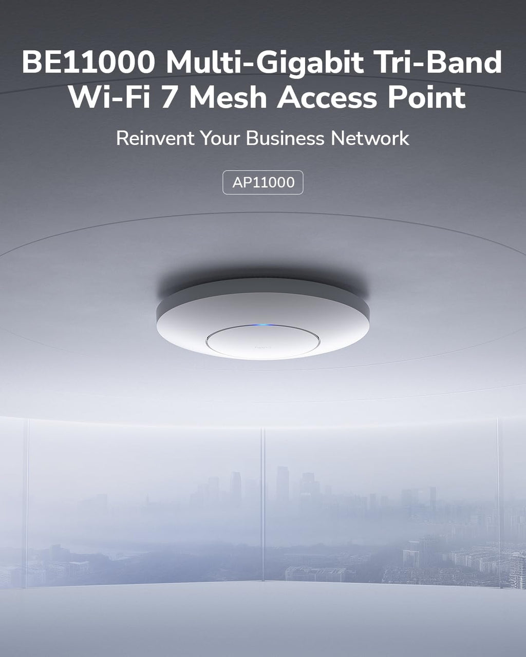 Cudy BE11000 Wi-Fi 7 Gigabit Mesh Access Point, 10G SFP+, 2.5G PoE, AP11000
