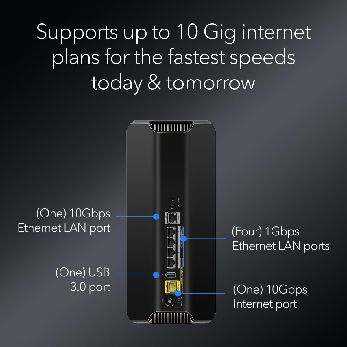 NETGEAR Nighthawk WiFi 7 Router RS100, Up to 2,000 sq ft, 3.6 Gbps