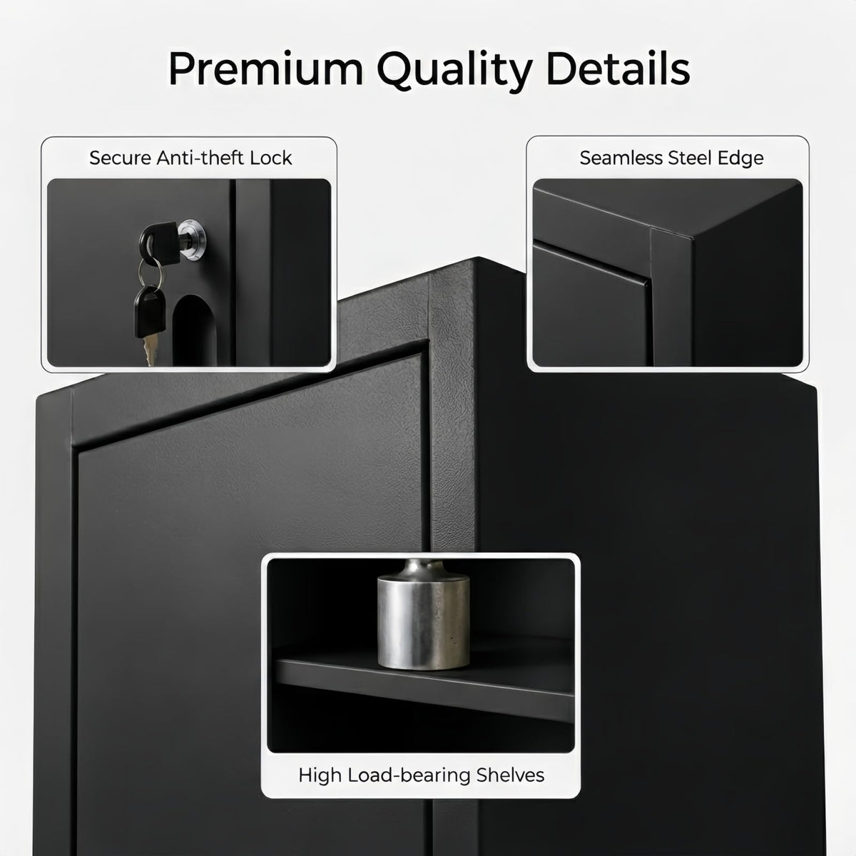 Locking Medicine Cabinet, Narcotics Cabinet with Dual Lock Doors, Wall Mounted Metal Medication Storage Cabinet, Secure Drug Storage Box for Clinics Pharmacies Veterinary Offices&Healthcare Facilities