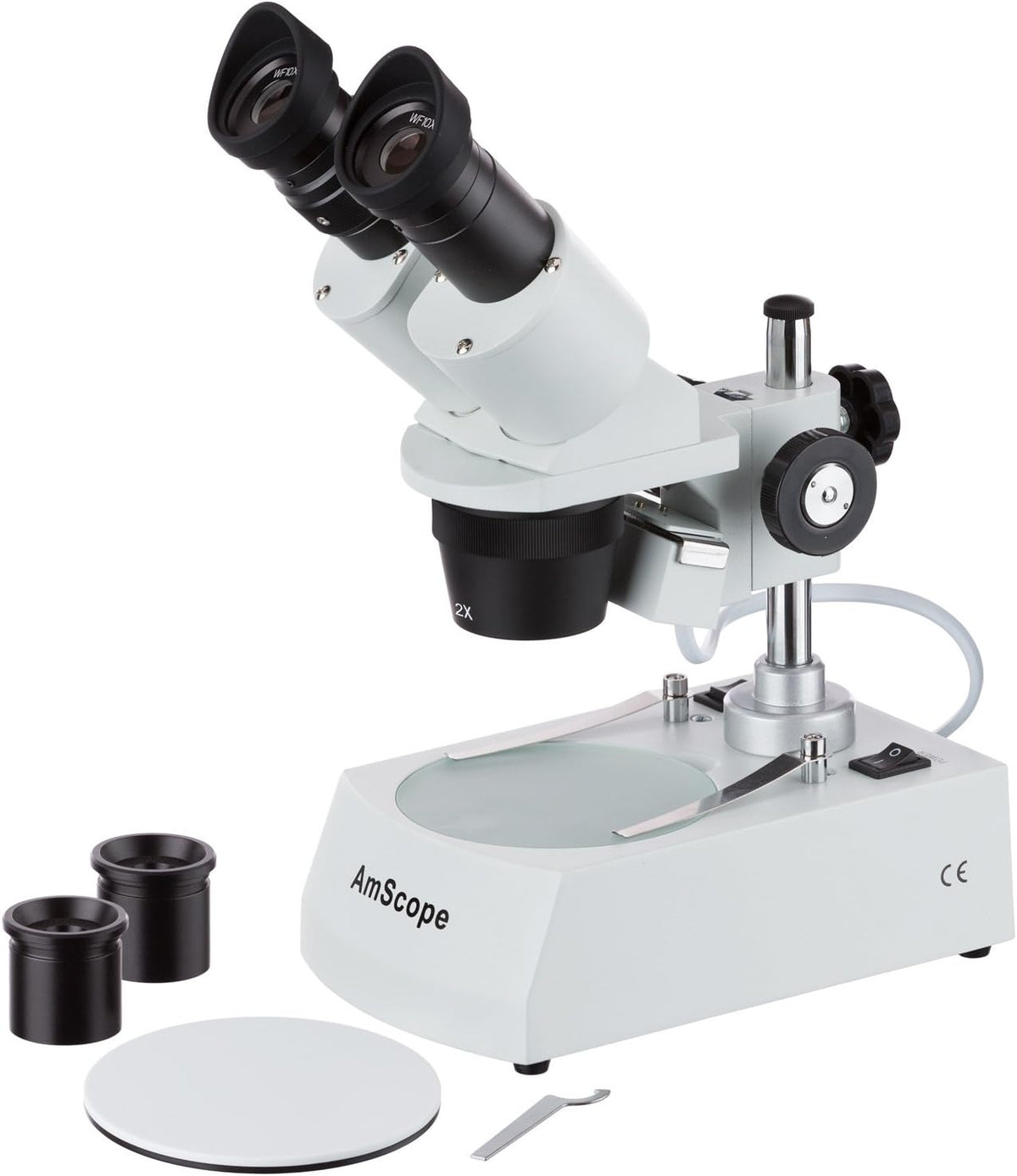 AmScope SE306R-PZ Forward Binocular Stereo Microscope, WF10x and WF20x