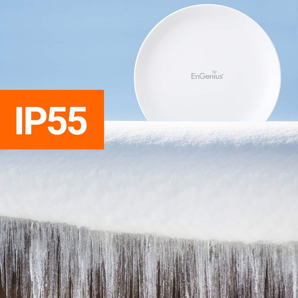 EnGenius Technologies Wi-Fi 5 Outdoor AC867 5Ghz Wireless Access Point/Client Bridge, Long Range, PTP/PTMP, IP55, 26dBm Transmit Power with 19dBi Directional Antennas, GigE Port (EnStation5-AC)