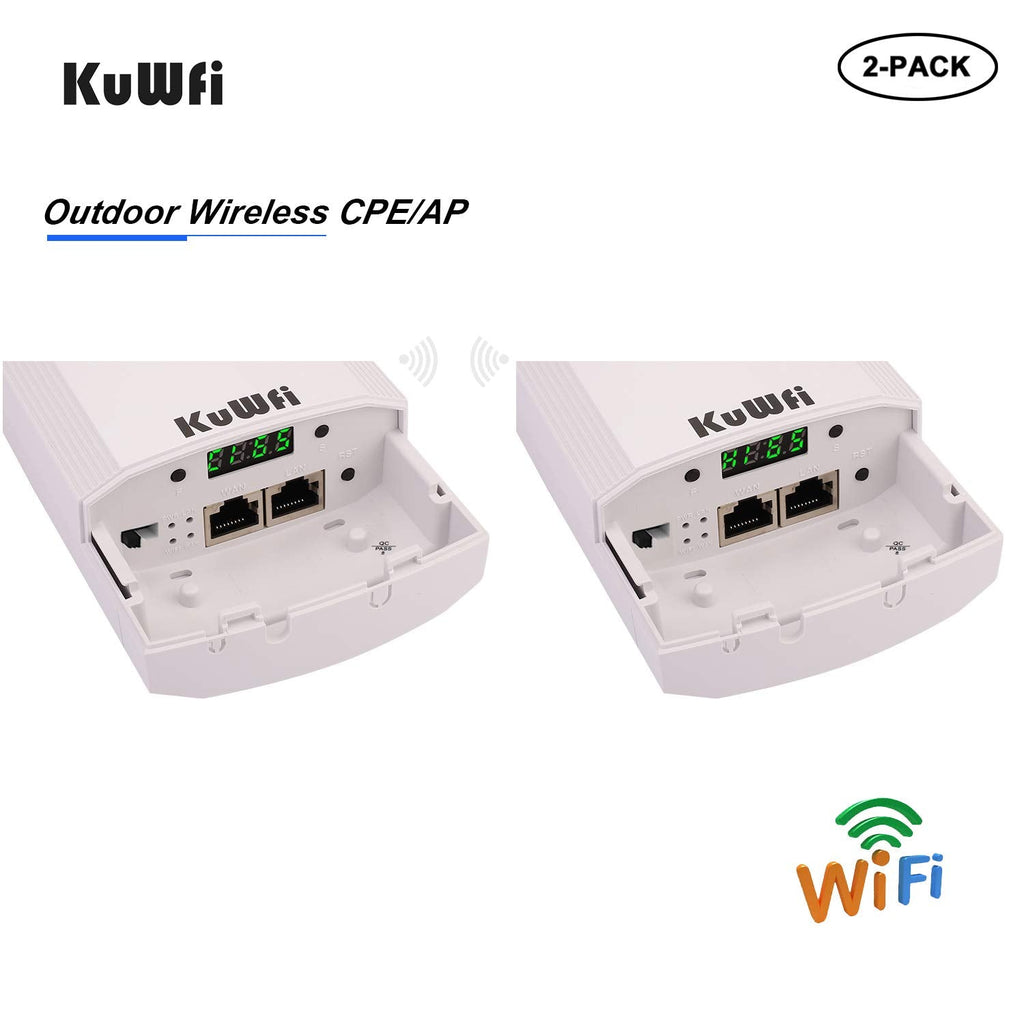 KuWFi Wireless Bridge Point to Point Outdoor 3KM Long Range WiFi Bridge