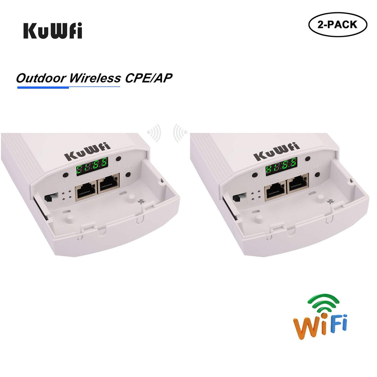 KuWFi Wireless Bridge Point to Point Outdoor 3KM Long Range WiFi Bridge