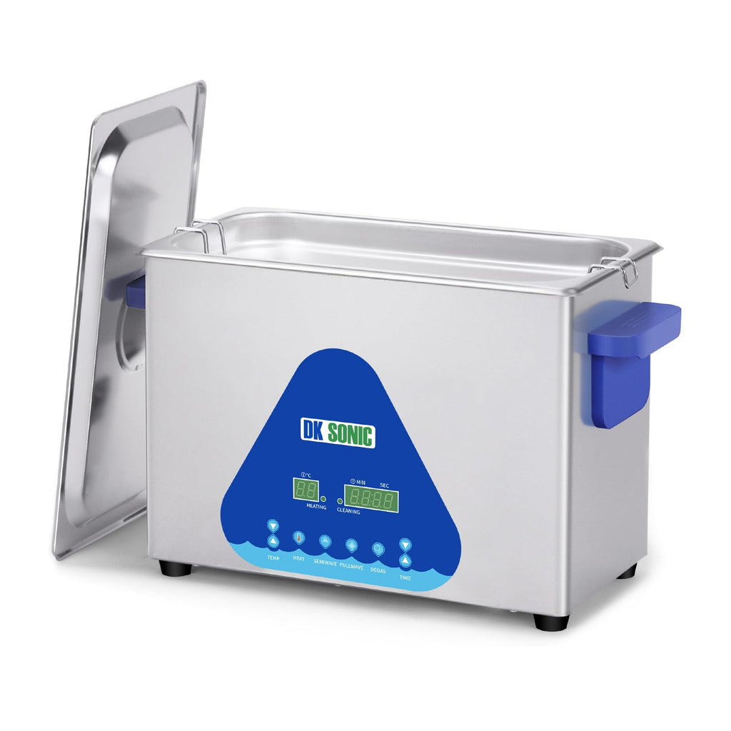 DK SONIC Ultrasonic Cleaner 10L,240W Industrial Ultrasonic Parts Cleaner with Heater&Timer, Digital Control&Basket, Multiple Functions for Motorcycle Engines,Carburetors, Chains
