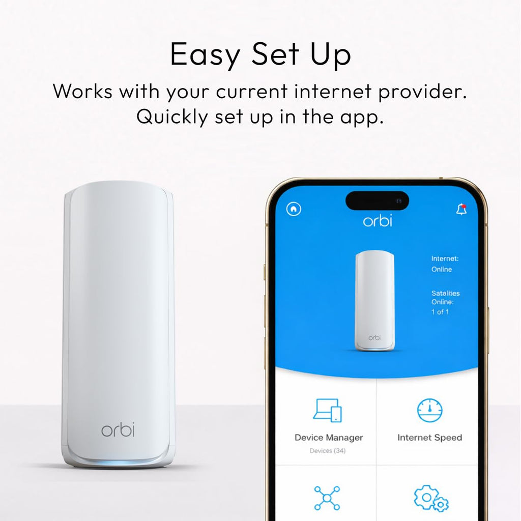 NETGEAR Orbi 770 Series WiFi 7 Mesh System, Up to 8,000 sq ft., 3 Pack