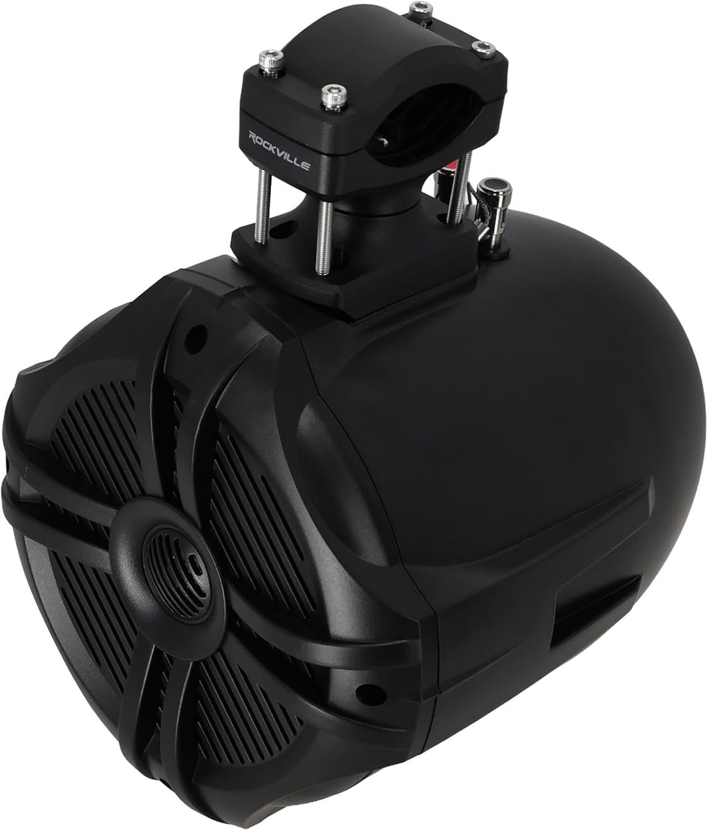 Rockville RWB70B Black 6.5" 4-Ohm Marine Wakeboard Tower Speakers Pair