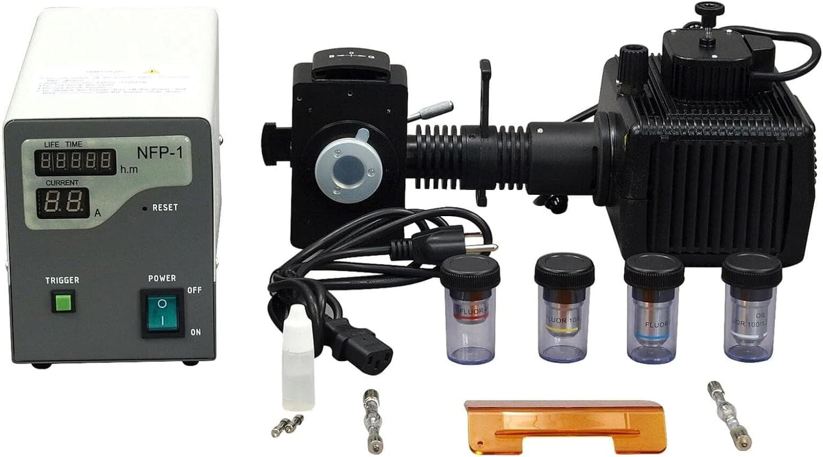 AmScope OMAX M837ZFLR-C180U3 Fluorescence Trinocular Microscope