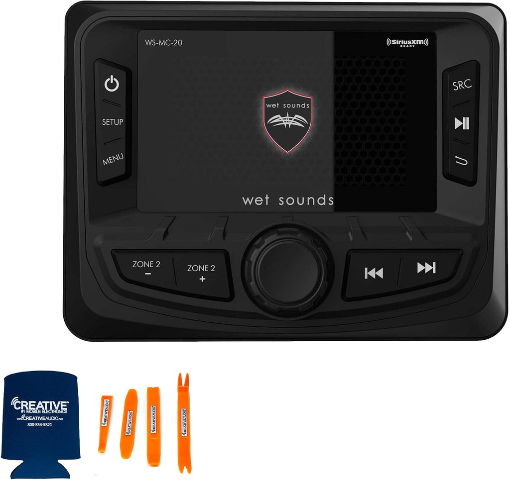 Wet Sounds WS-MC-2 Marine Radio 2-Pair 6.5 in Speaker Bundle