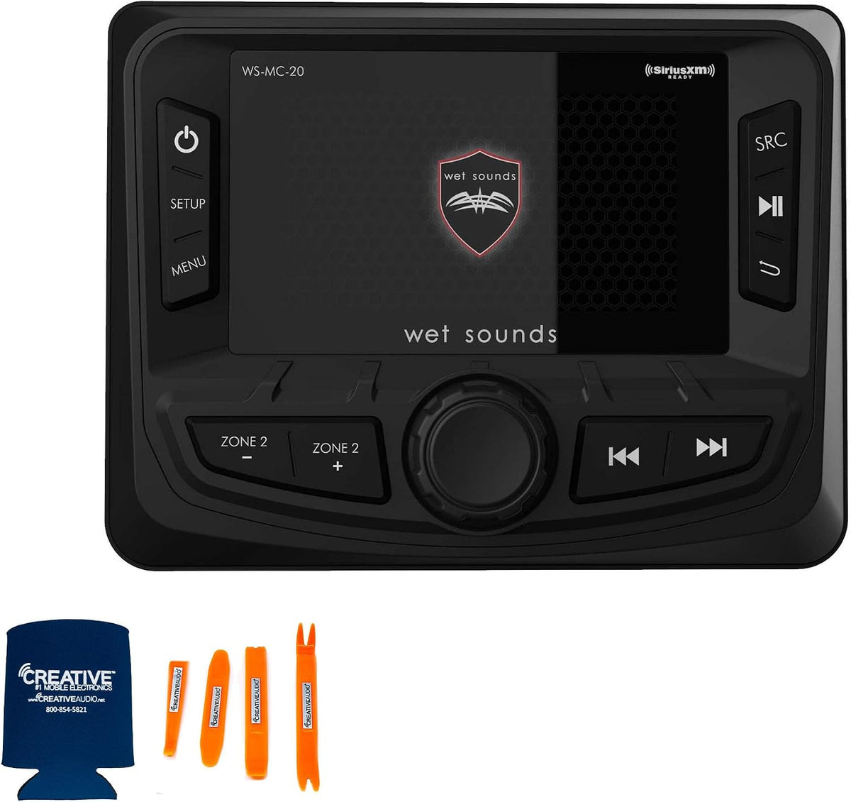 Wet Sounds WS-MC-2 Marine Radio 2-Pair 6.5 in Speaker Bundle