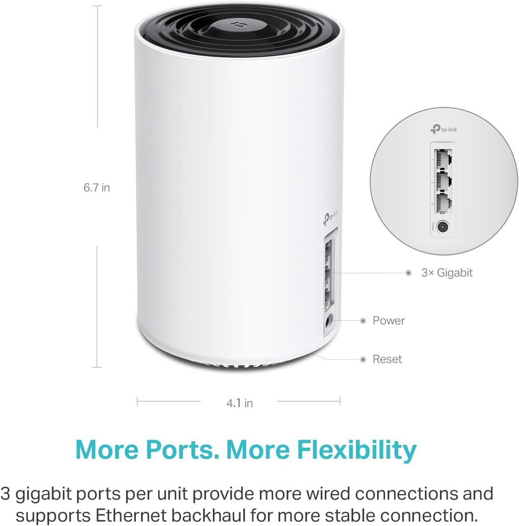 Deco 7 Pro Tri-Band WiFi 7 BE10000 Whole Home Mesh System 6-Stream 10 Gbps