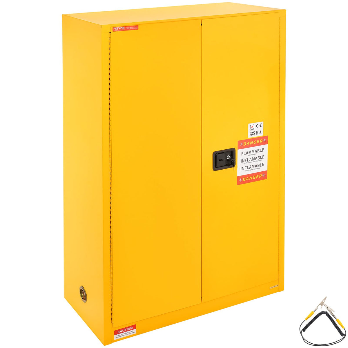 VEVOR Flammable Cabinet, 18" x 18" x 35", Yellow