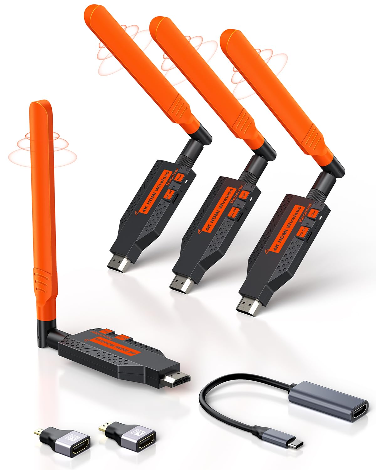 Coolpie Wireless HDMI Transmitter and Receiver for Multiple TVs (1TX-4RX)