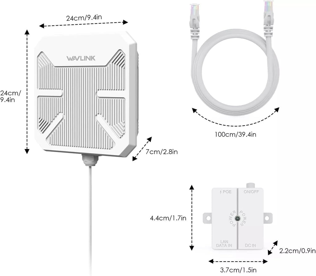 WAVLINK AX3000 Outdoor WiFi 6 Extender, Dual Band Long Range WiFi