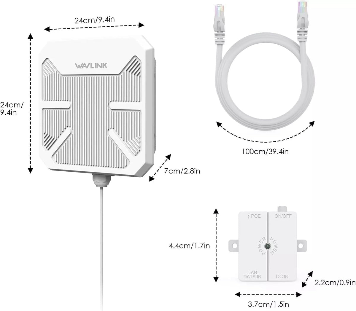 WAVLINK AX3000 Outdoor WiFi 6 Extender, Dual Band Long Range WiFi