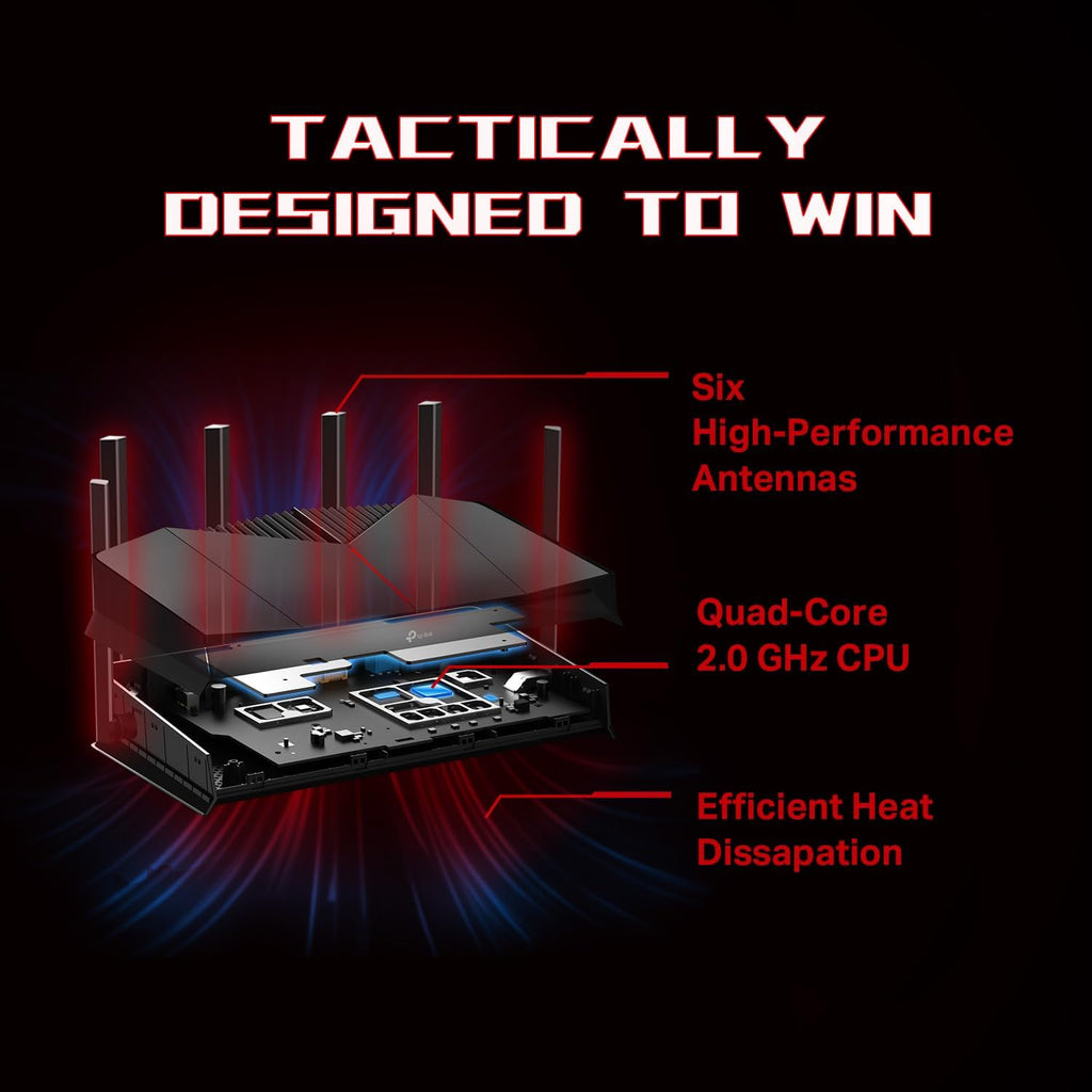 TP-Link Dual-Band BE6500 WiFi 7 Gaming Router 6.5 Gbps (Archer GE400)