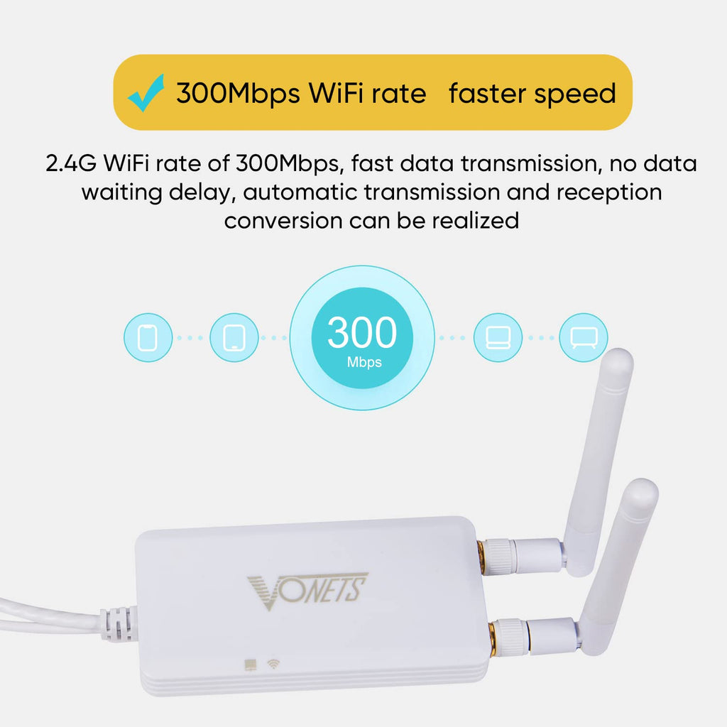 VONETS VAR1200 Industrial Gigabit Dual Band WiFi Bridge/Router 1200Mbps WiFi to Ethernet Adapter with Intelligent Fan, 3 Gigabit Port, POE, DC/USB Powered for Industrial Network Medical Device