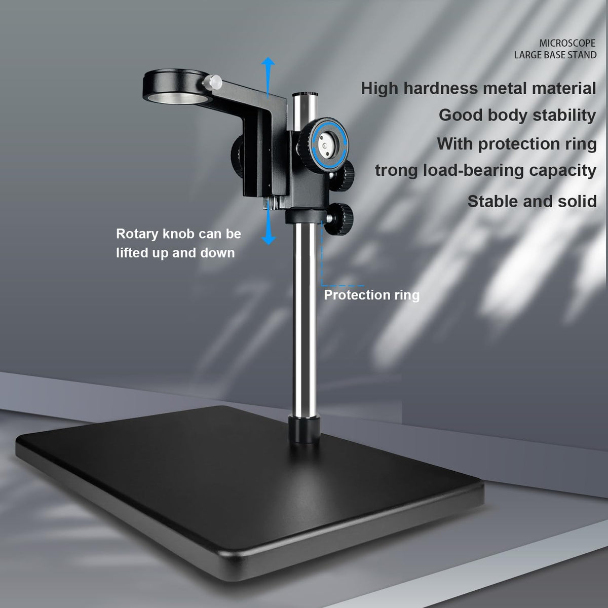 NICE-POWER Digital Microscope with Large Stable Base Stand, 4K HD Quality Industrial Microscope Type-C/HDMI Interface with 150X HD Lens Adjustable Ring Light Illumination for Electronic Repair etc