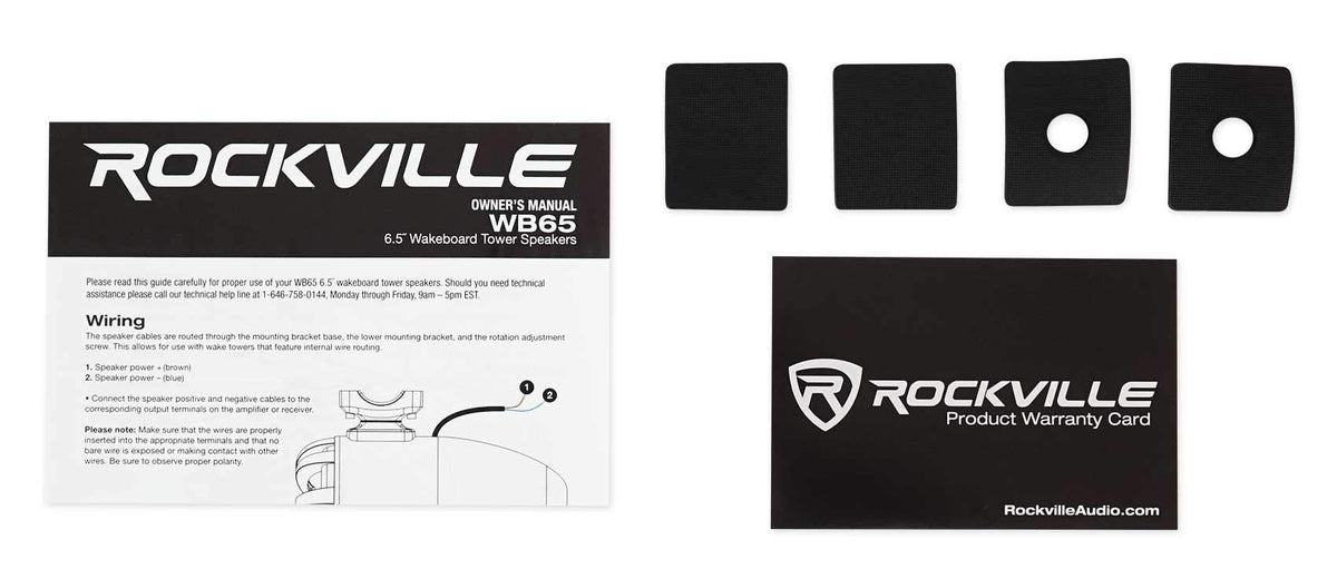 Rockville WB65 Pair Silver 6.5" Metal Marine Wakeboard Tower Speakers