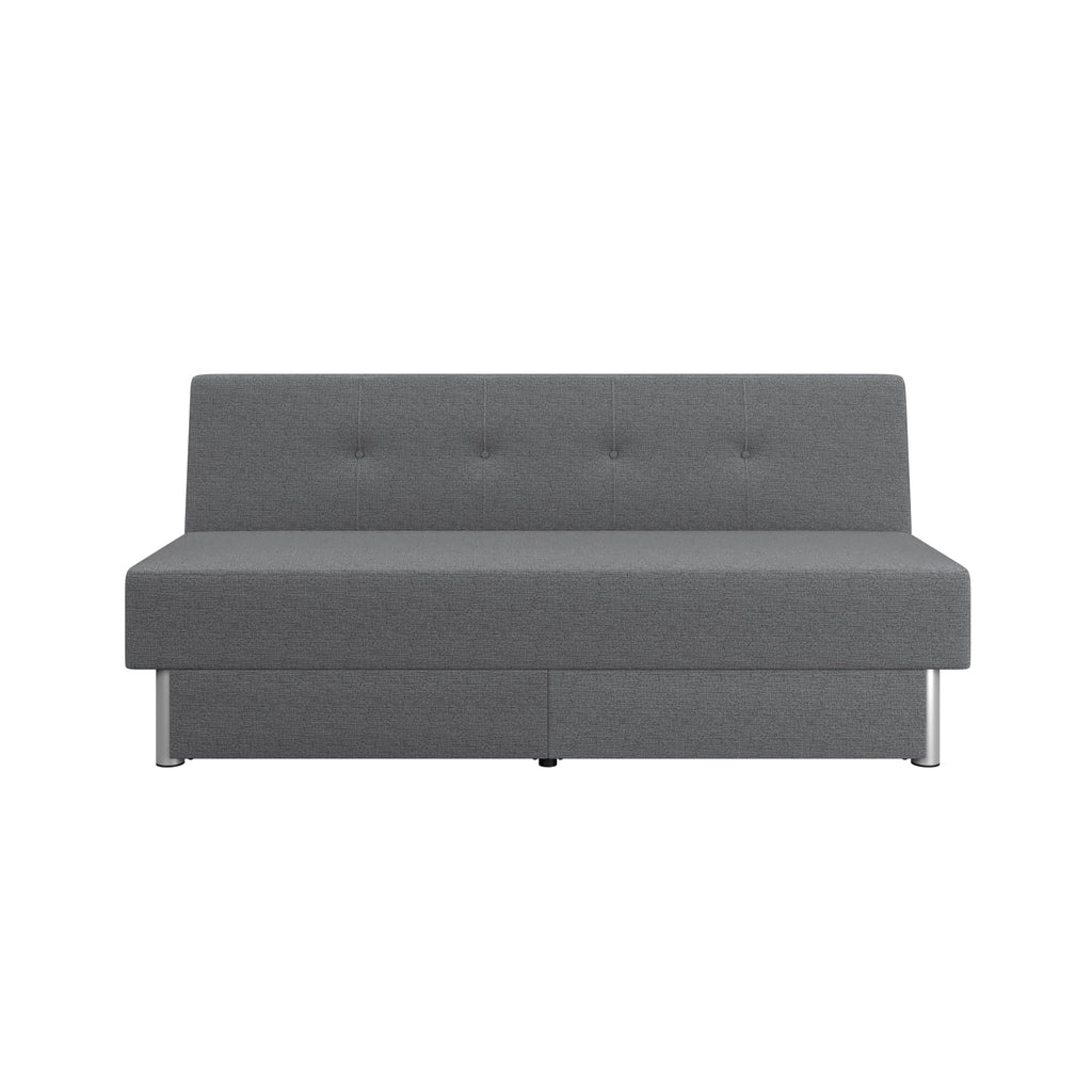 Fabric with and Serta Windsor Storage Power, Gray Futon