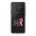Pink TPU - Case Bumper Fear Hybrid - Faith Ribbon Glass S9 Clear Back Screen Galaxy Tempered Shockproof Screen) Protector for Cancer - Over DistinctInk Acrylic (5.8"