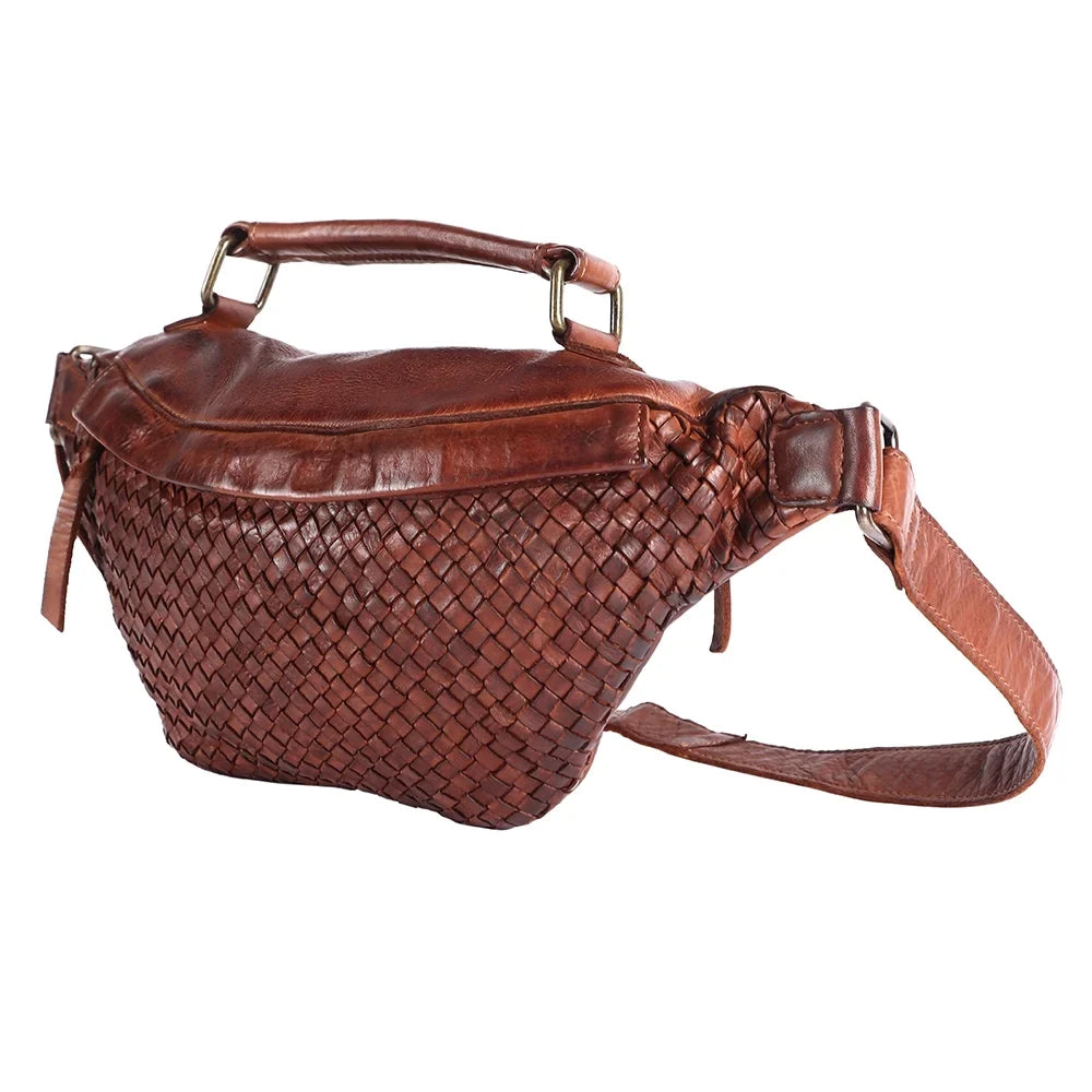 Nm Never Mind Nmbgm148E Fanny Pack Vintage Handmade Genuine Cowhide Leather Women Bag Western Handbag Purse