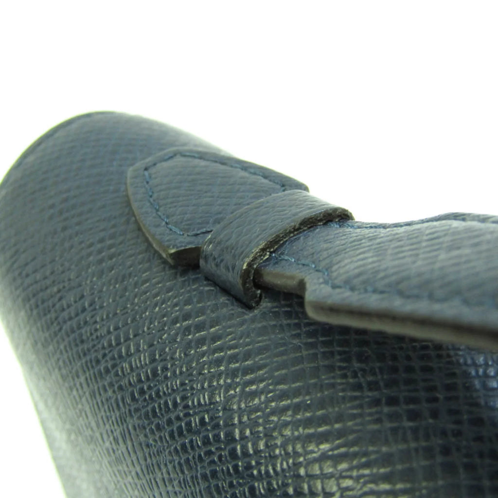 Second-Hand Louis Vuitton Taiga Zippy Xl M64019 Men'S Taiga Leather Long Wallet (Bi-Fold) Navy Navy (Good)