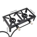 Nebublu for Camping Iron Stove Propane Gas Cooking Cast Double BBQ Patio Standard) (