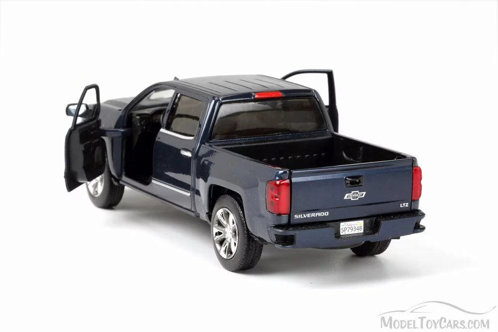 2018 Chevy Silverado Pick-Up Truck (Centennial Edition), Steel Navy - Motor Max 79353Bu - 1/27 Scale Diecast Model Toy Car