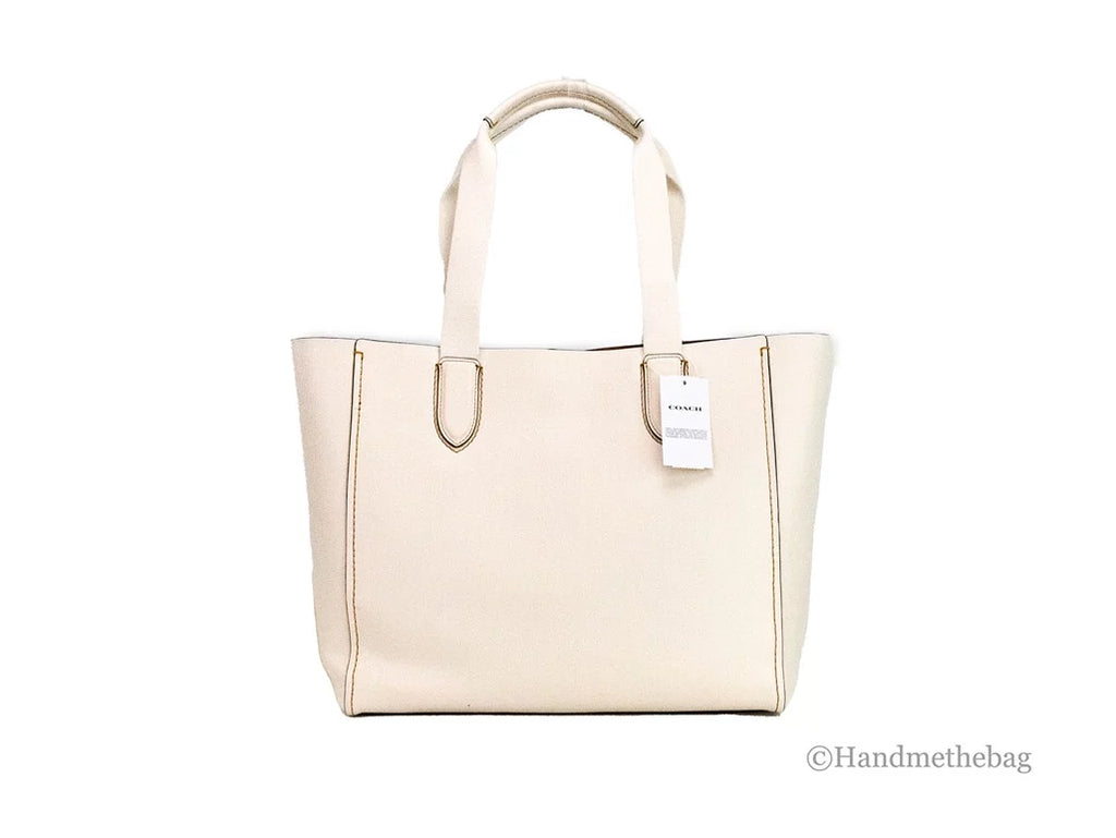 Coach Leather Derby Pebbled Bag Shoulder Purse Chalk (58660) Tote Handbag