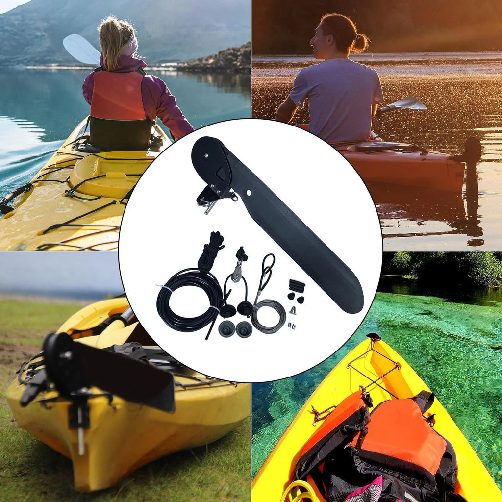 Boat Control Steering Kayak System Canoe for Fishing Rudder Direction