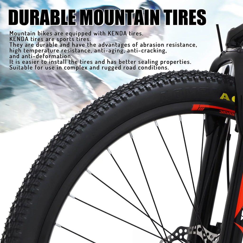 21 Dual Inches Disc BK2231YZ Brake Suspension Bicycle, Black, 26 MTB Mountain Folding Dual Bike Speed Bike