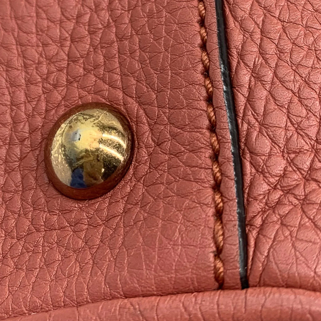Satchel Pink Unisex Pre-Owned Shopper Bamboo Authenticated Calf Leather (Fair)